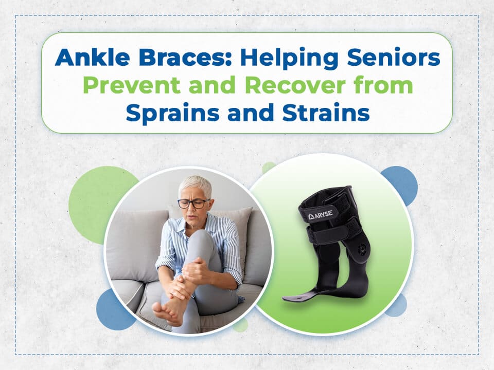 Ankle braces helping seniors prevent and recover from sprains and strains.