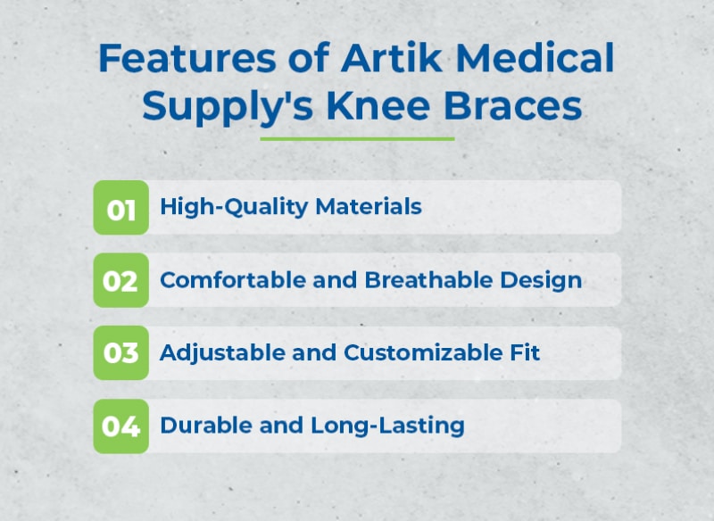 Features of Artik Medical Supply's Knee Braces